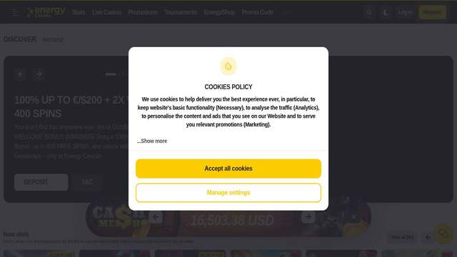 Energy Casino casino screenshot